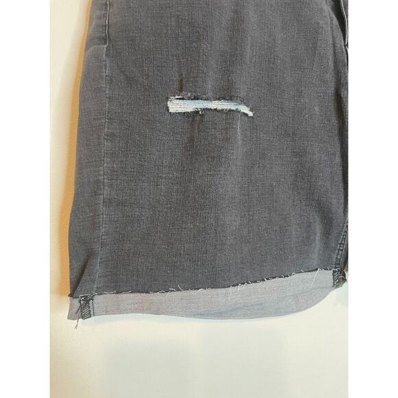Vigoss Womens Denim Mid Rise Distressed Marley Cut-Off Shorts Size 20W Black - Picture 3 of 7